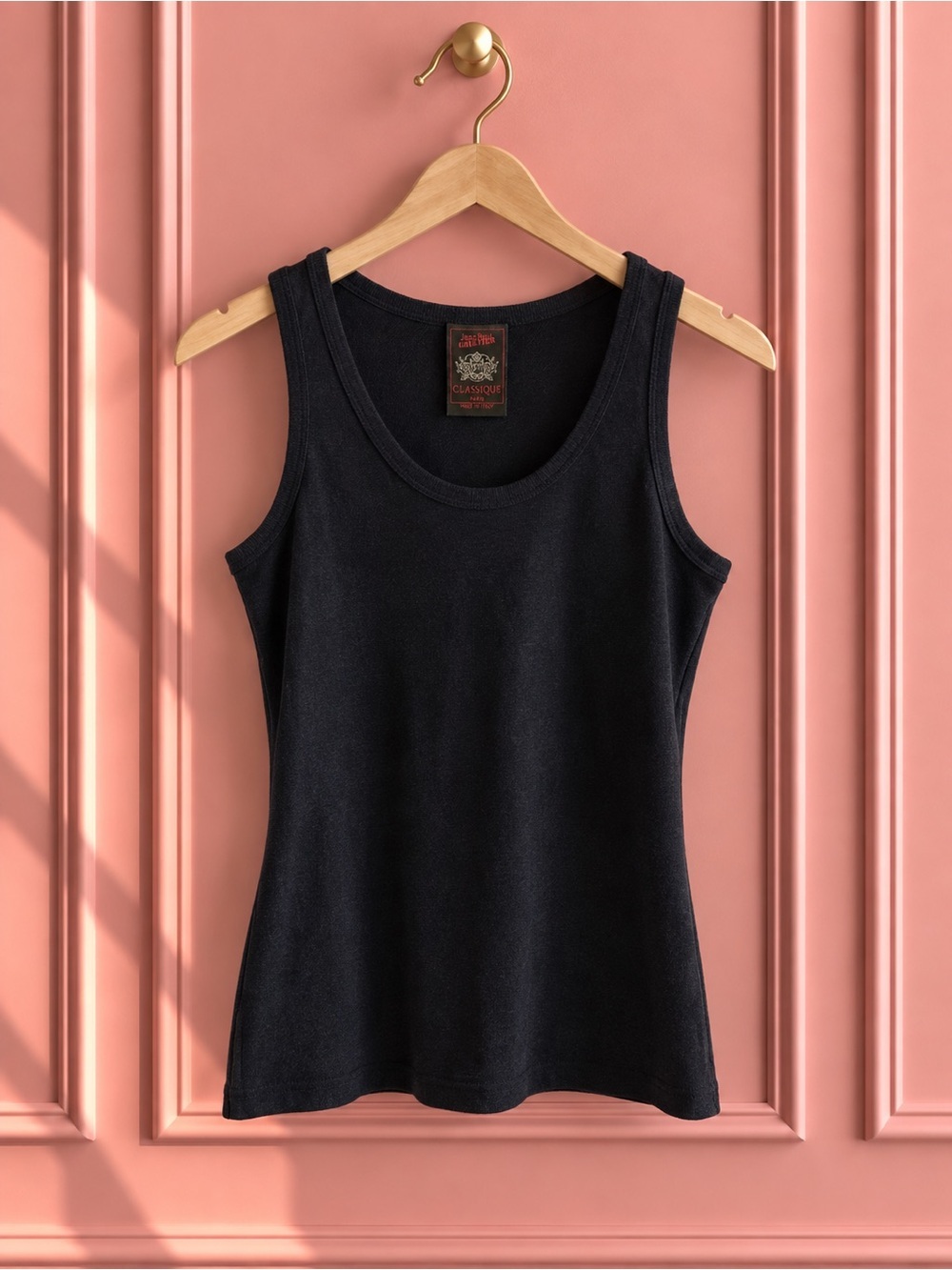 Vintage 90s Jean Paul Gaultier Black Tank Top Size 10